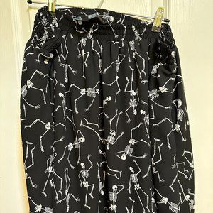 Modcloth Dancing Skeletons A-Line Skirt